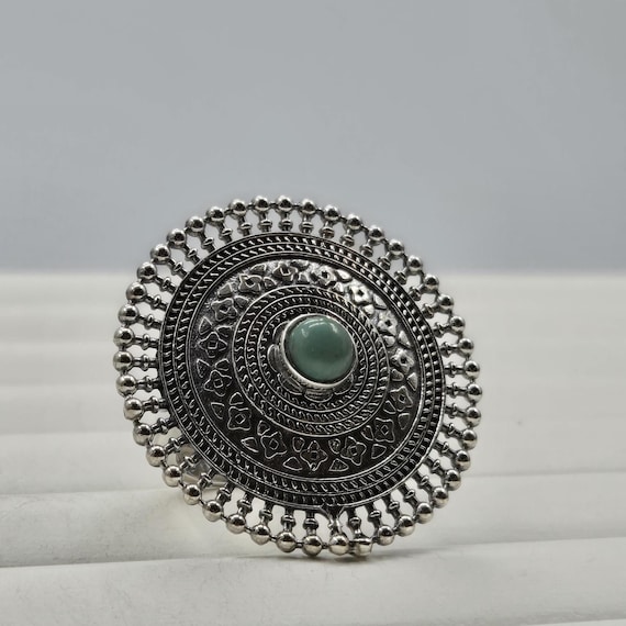 Anello Fatto A Mano Con Pietra Preziosa Turchese - Gioielli - Foto 8