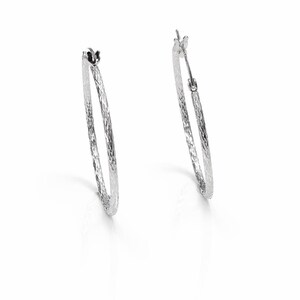 Sterling zilveren oorringen – Minimalistische sterling zilveren oorringen - pendientes aro plata 925 afbeelding 2