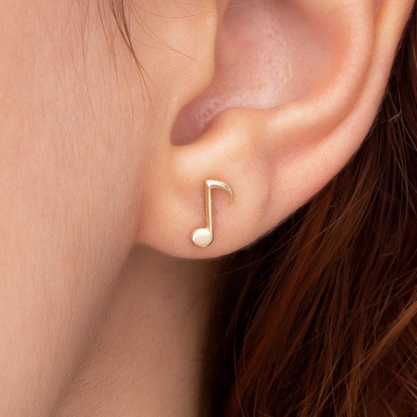 Music Note Earrings - Etsy