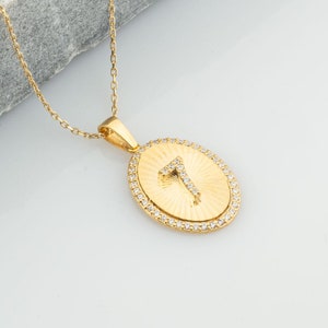 Colar inicial de diamante de ouro canelado 14K/Colar de letras personalizado/Joias de ouro personalizáveis/Presentes personalizados exclusivos/Presente para ela