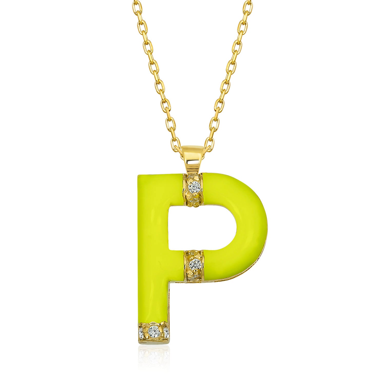 Diamond Initial Necklace for Woman 