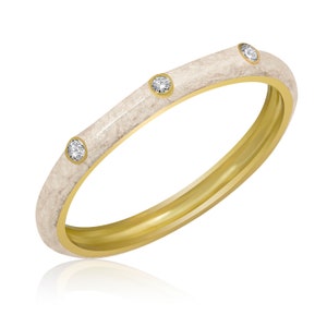 14K Gold Diamond Beige Enamel Rings/ Minimal Diamond Colourful Enamel Rings/ Diamond Stackable Ring/ Gift for Her/ Mothers Day Gift