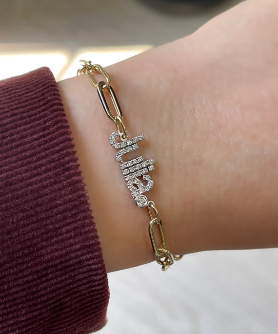 Personalized store diamond bracelet