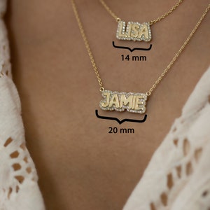 14K Solid Gold Diamond Custom Name Necklace for Woman/ Gold Diamond Personalized Name Necklace / Mother's Day Gifts / Gift For Her/ The Mom image 6