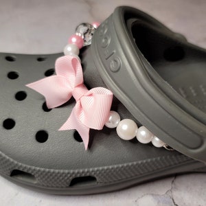 Cute Pearl Croc Chain Designer Charms for Girls Glitter Croc 