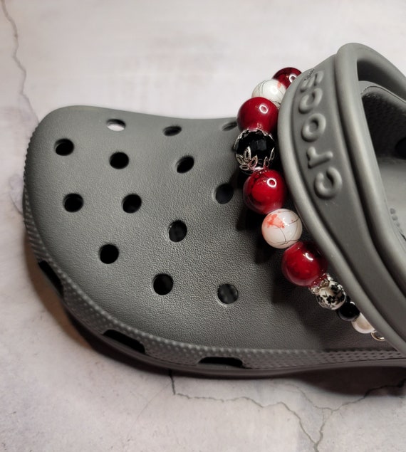 Croc Chains, Beaded Chains, Pearl Croc Chain, Croc Jewelry for Teens, Shoe  Chains, Croc Bling, Red Croc Bows, Pearl Strap for Crocs 