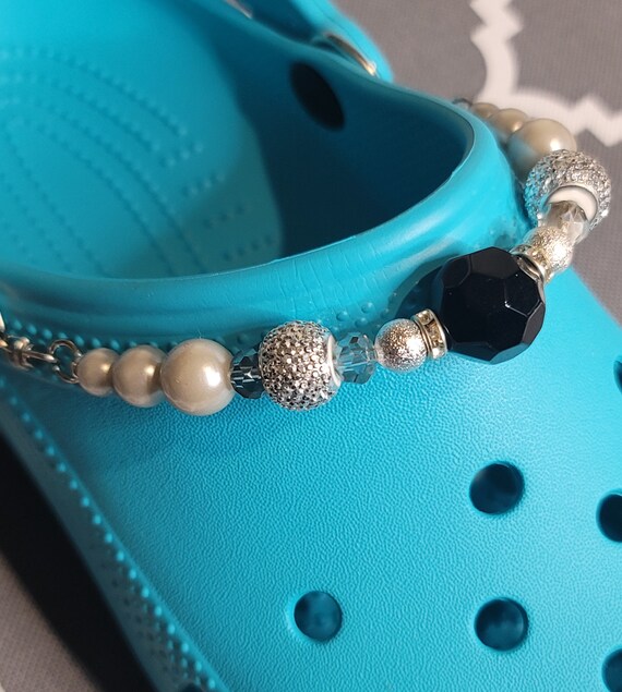 Croc Chains, Beaded Chains, Pearl Croc Chain, Croc Jewelry for