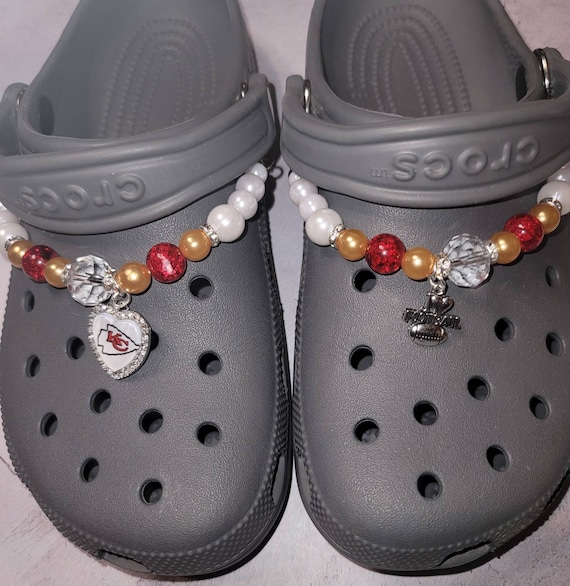 Croc Chains, Beaded Chains, Pearl Croc Chain, Croc Jewelry for Teens, Shoe  Chains, Croc Bling, Football Croc Charms, Pearl Strap for Crocs -   Israel