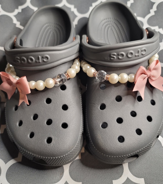 Croc Chains, Beaded Chains, Pearl Croc Chain, Croc Jewelry for Teens, Shoe  Chains, Croc Bling, Rose Gold Croc Charms, Pearl Strap for Crocs -   Sweden