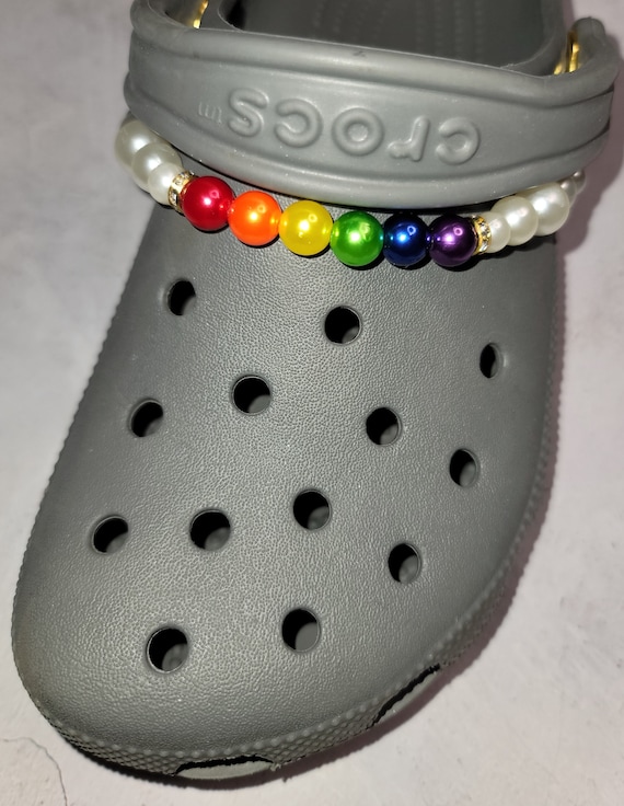 Croc Chains, Beaded Chains, Pearl Croc Chain, Croc Jewelry for Teens, Shoe  Chains, Croc Bling, Rainbow Croc Charms, Pearl Strap for Crocs -  Israel