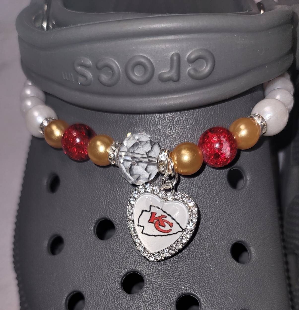 Croc Chains, Beaded Chains, Pearl Croc Chain, Croc Jewelry for Teens, Shoe  Chains, Croc Bling, Football Croc Charms, Pearl Strap for Crocs 