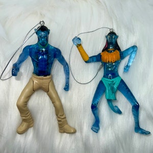 Disney Avatar Movie Christmas Ornament Set of 2  Neytiri and Jake McDonald&#39;s Action Figure Pandora 2009 Buy 2 Get 1 Free of Your CHOICE