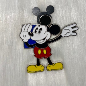 Disney Pin Mickey Mouse Pin Oh Mickey Waving Blue Square Trading Pin Enamel Pin Authentic Buy 2 Get 1 Free of Your CHOICE