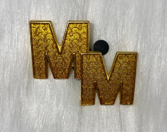 Disney Pin Mickey Mouse Pin MM Letter  Alphabet M Initials Gold Trading Pin Enamel Pin Authentic Buy 2 Get 1 Free of Your CHOICE