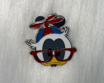 Disney Pin Donald Duck Pin Glasses Hat Nerd Rock Head Collection Trading Pin Enamel Pin Authentic Buy 2 Get 1 Free of Your CHOICE