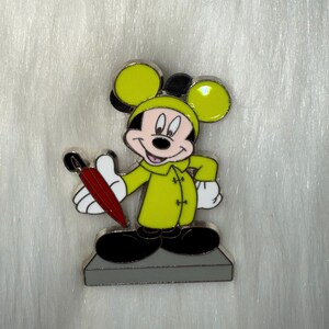 Disney Mickey Mouse Pin Mickey in Raincoat with Umbrella Trading Pin Enamel Pin Authentic Buy 2 Get 1 Free of Your CHOICE