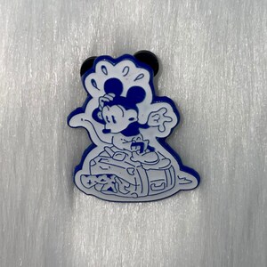 Disney Pins Mickey Mouse Travel Case Open Clothes Blue and White Trading Pin Enamel Pin Authentic Buy 2 Get 1 Free of Your CHOICE