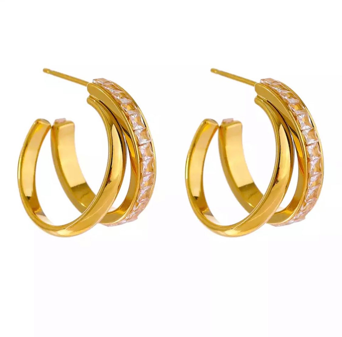 アクセサリー Born from Rock / Double Hoop Earring Born from Rock / Double Hoop Earring