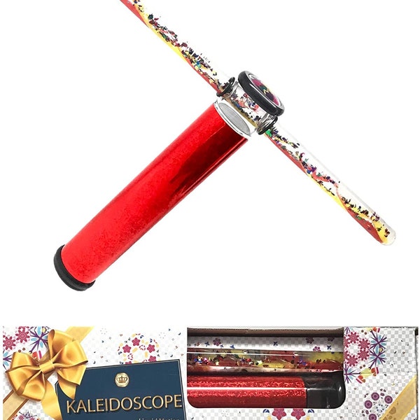 Glitter Wand Kaleidoscope 9 Inches - Continuous Movement Kaleidoscope,Liquid Motion Kaleidoscope,Liquid-Glitter Filled Wands Kaleidoscope