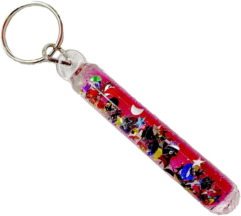 Prismatic Glitter Wand Key Chain Key Ring 1 Key Tag Etsy