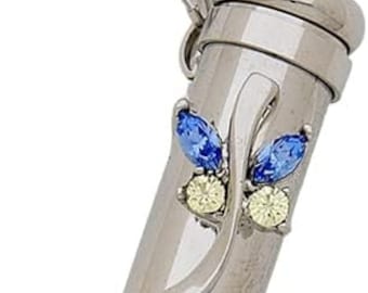 Kaleidoscope Necklace Butterfly Blue Swarovski Crystal Pendant