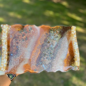 Geode Trinket Tray w/ handles