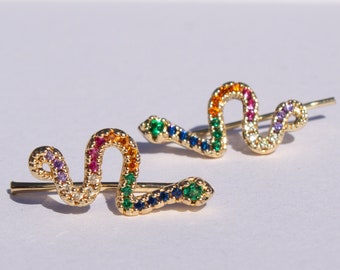 Serpent Rainbow Earrings