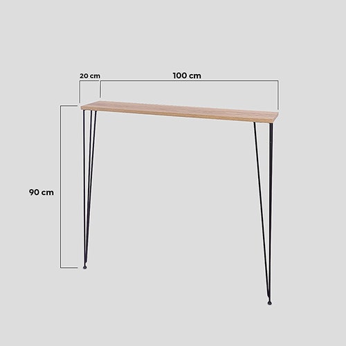 Modern Console Table,Slimline Wood Table with Metal Hair Pin Legs,Solid Wood Furniture,Narrow Wooden Entryway Bench,Rustic hotsell Sideboard Table