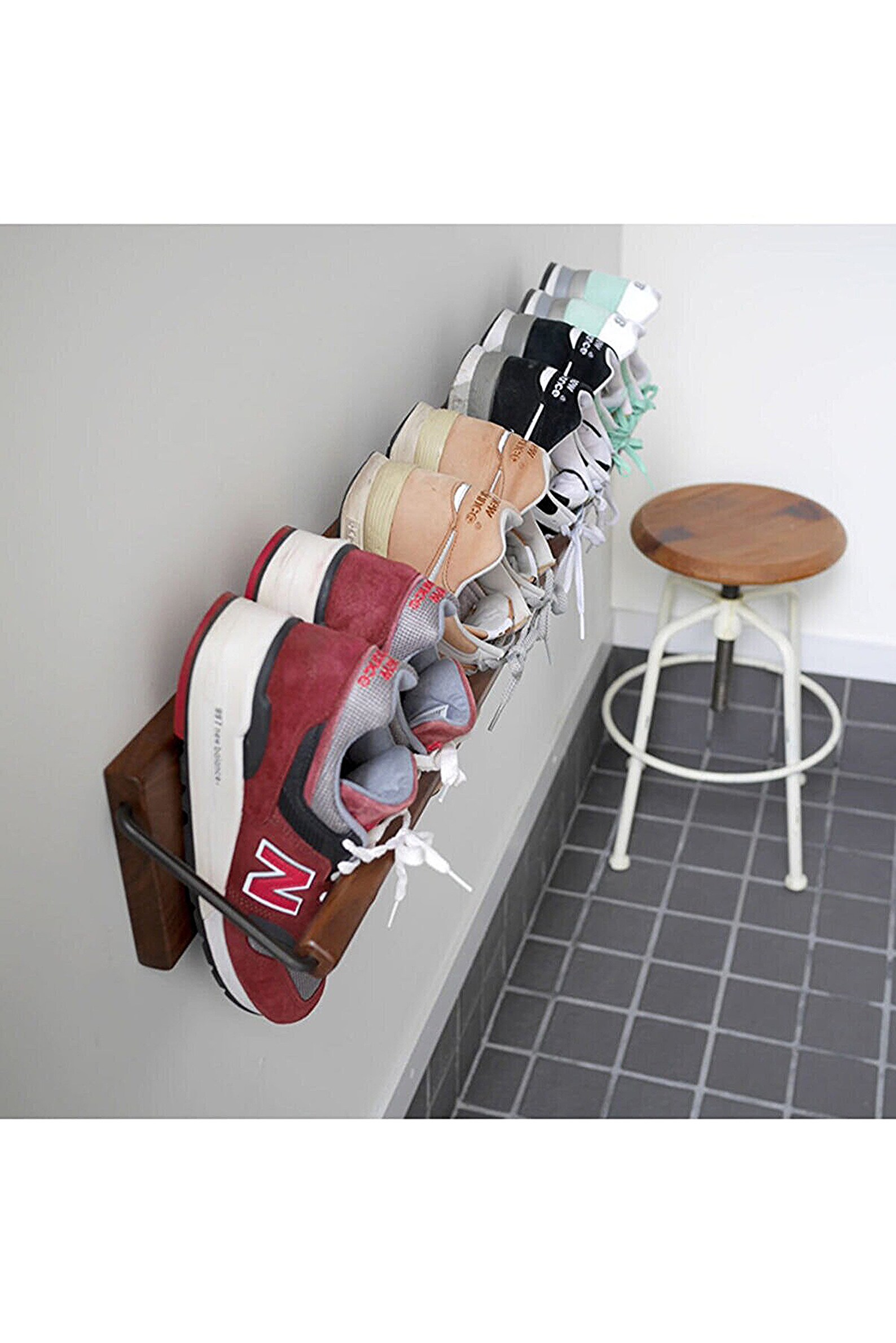 Minimalist Wall Mounted Shoes Storage Organizer Hallway Etsy
