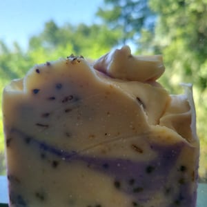 Handmade Bar Soap Lavender Lemon Goats and Oats Milk Soap Skin Softening Lilac Fields Natural Peppermint Soap Gifts Her Purple Soap French image 6