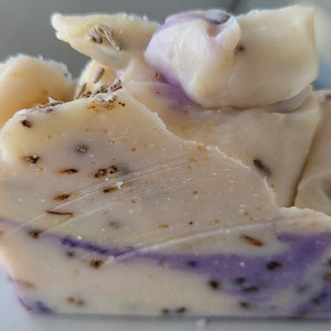 Handmade Bar Soap Lavender Lemon Goats and Oats Milk Soap Skin Softening Lilac Fields Natural Peppermint Soap Gifts Her Purple Soap French image 8