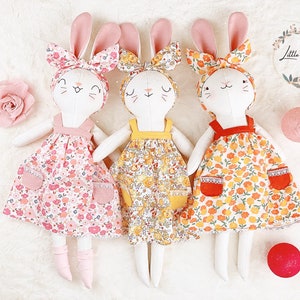 Handmade Rabbit Bunny Hare Plush toy, Stuffed animal, Cute Plushie, Gift for girls