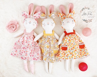 Handmade Rabbit Bunny Hare Plush toy, Stuffed animal, Cute Plushie, Gift for girls
