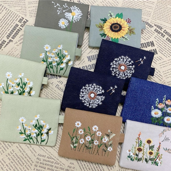 Embroidered Wallet Etsy