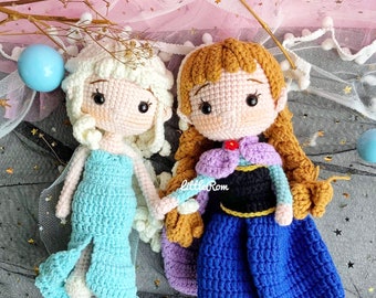 Two Snow Princess Dolls | Crochet Dolls | Crochet Princess