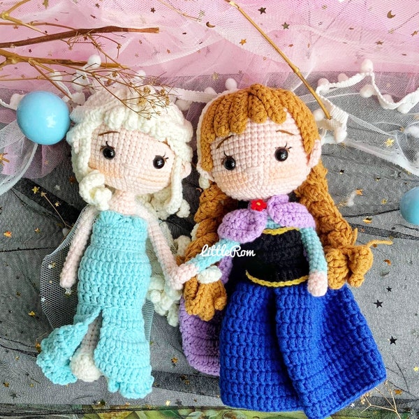 Two Snow Princess Dolls | Crochet Dolls | Crochet Princess