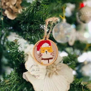 Christmas Ornament -Hand-embroidered Ornament/ Handmade Christmas Ornament