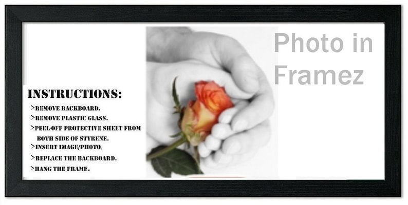 Panoramic Sizes Picture Frames Photo Frames Black White Oak Black