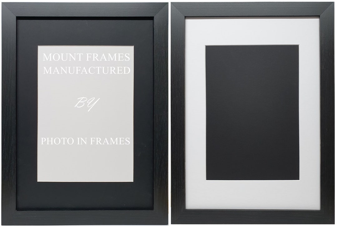 Black Frame With White Mount Black Mount Bevel Cut Mount White Core 1300 Microns Etsy UK