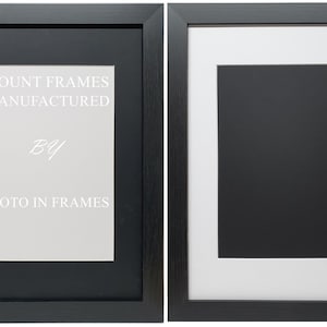 Black Frame With White Mount Black Mount Bevel Cut Mount White Core 1300 Microns