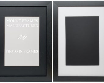 Black Frame With White Mount Black Mount Bevel Cut Mount White Core 1300 Microns