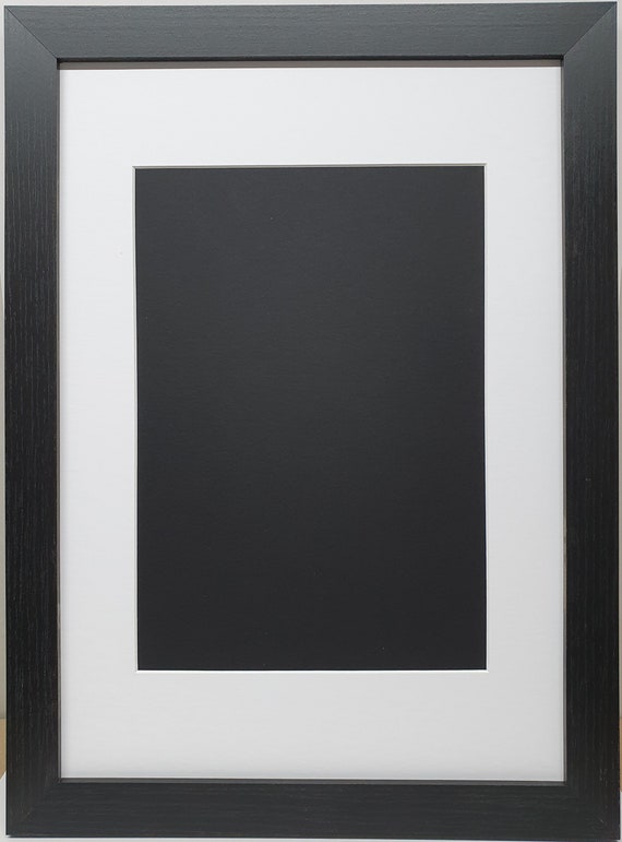 A4 black picture cheap frame with mount