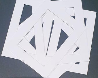 50 X 50cm  X 40cm For A3 PictureBevel Cut White Mount Board For Picture Frame Photo Frame 1300 Microns White Core Mounts