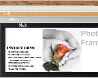 Panoramic Sizes Picture Frames Photo Frames Black White Oak