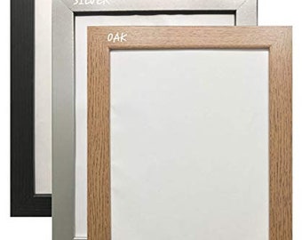 Oak / Silver / Black Picture frame poster frame Photo Frame