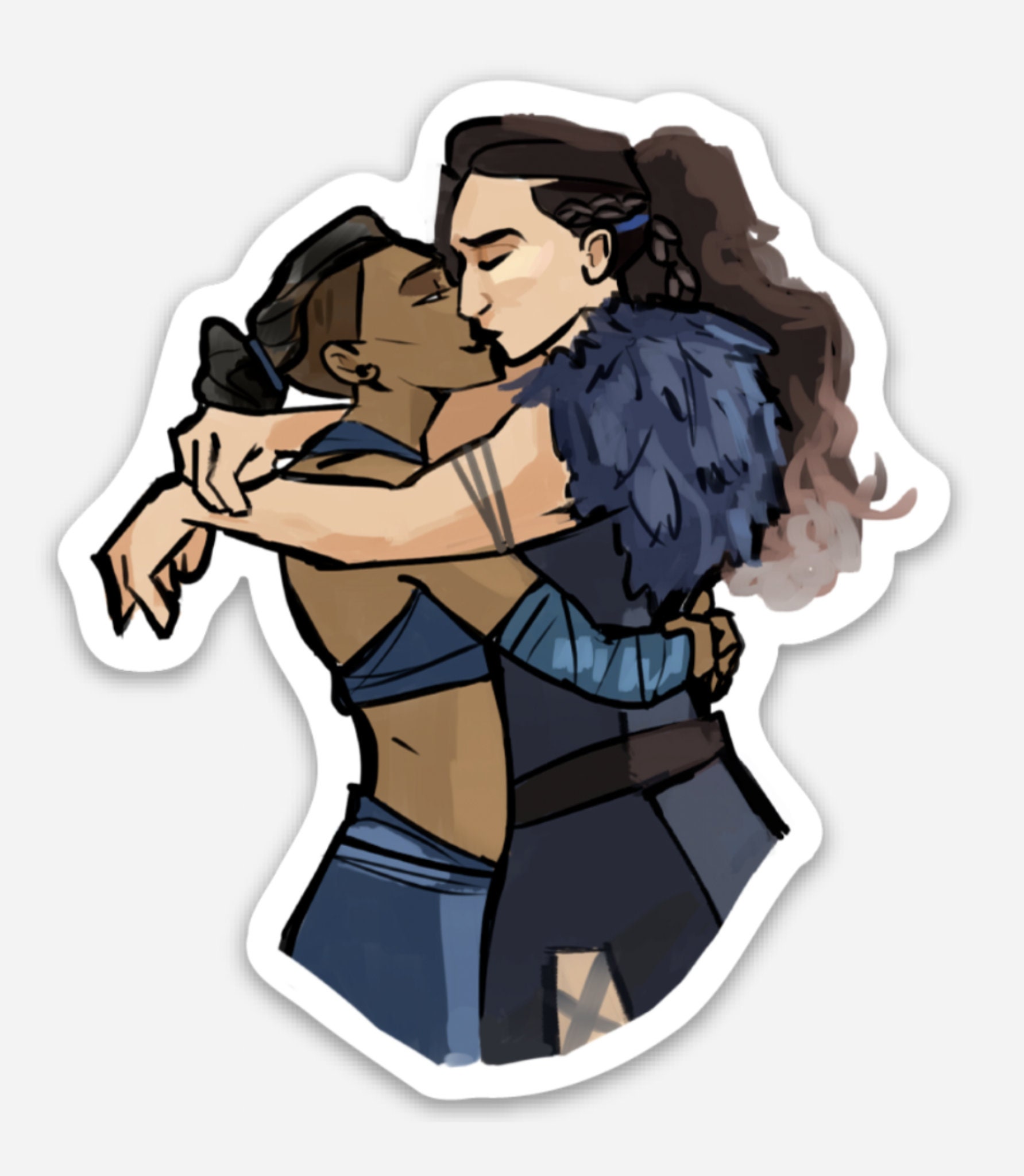 Beau and Yasha Critical Role Kiss Sticker