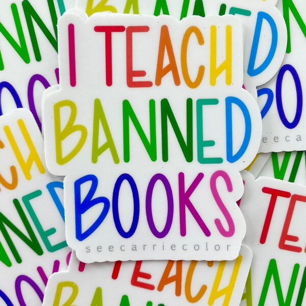 i teach read banned books sticker