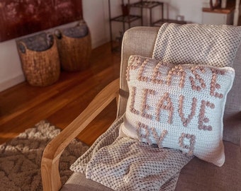 Snarky Crochet Pillow: Funny Vulgar Accent Decor