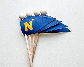 USNA Blue Pennant Celebration Flags, Favor Flags