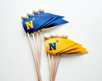 USNA Blue and Gold Pennant Flags